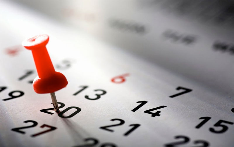 calendario aperture e chiusure di stagione